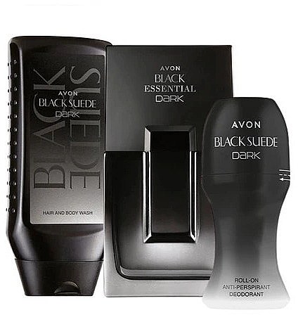 Avon Black Suede Dark - Набор (sh/gel/250ml + deo/50ml + edt/75ml) — фото N1