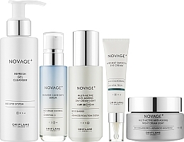 Набор, 5 продуктов - Oriflame Novage+ Bright Intense Blemish + Age Defy Light Formulas — фото N2