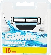 Сменные кассеты для бритья, 15 шт. - Gillette Mach3 Start — фото N1