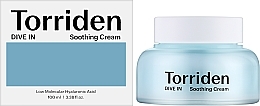 Заспокійливий крем з гіалуроновою кислотою для обличчя - Torriden Dive-In Soothing Cream — фото N3