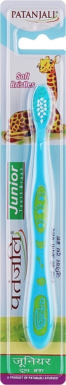 Зубная щетка для детей, голубая - Patanjali Junior Toothbrush — фото N1