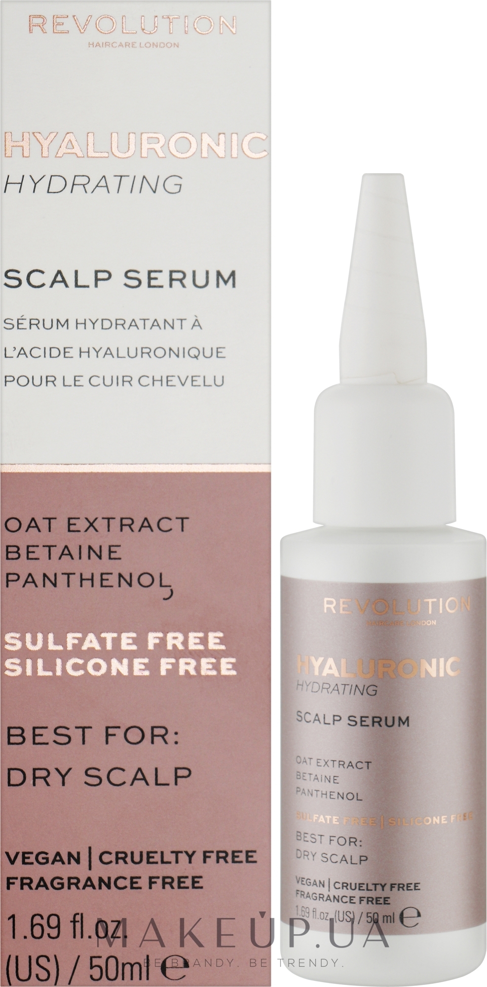Увлажняющая сыворотка с гиалуроновой кислотой - Makeup Revolution Hyaluronic Acid Hydrating Scalp Serum — фото 50ml