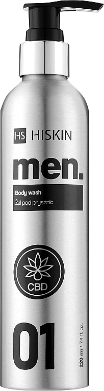 Мужской гель для душа с экстрактом конопли - HiSkin CBD Metal Men Body Wash — фото N1