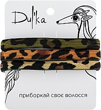 Набор разноцветных резинок для волос UH717770, 3 шт - Dulka — фото N1