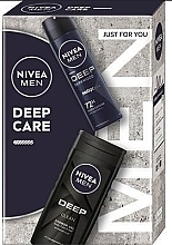 Духи, Парфюмерия, косметика Набор - NIVEA Men  Deep Care (deo/150ml + sh/gel/250ml)