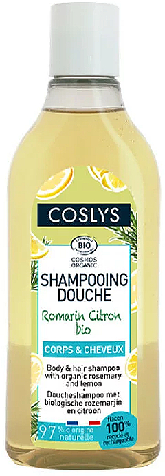 Органический шампунь для душа "Розмарин и лимон" - Coslys Shampooing Douche Romarin & Citron — фото N1