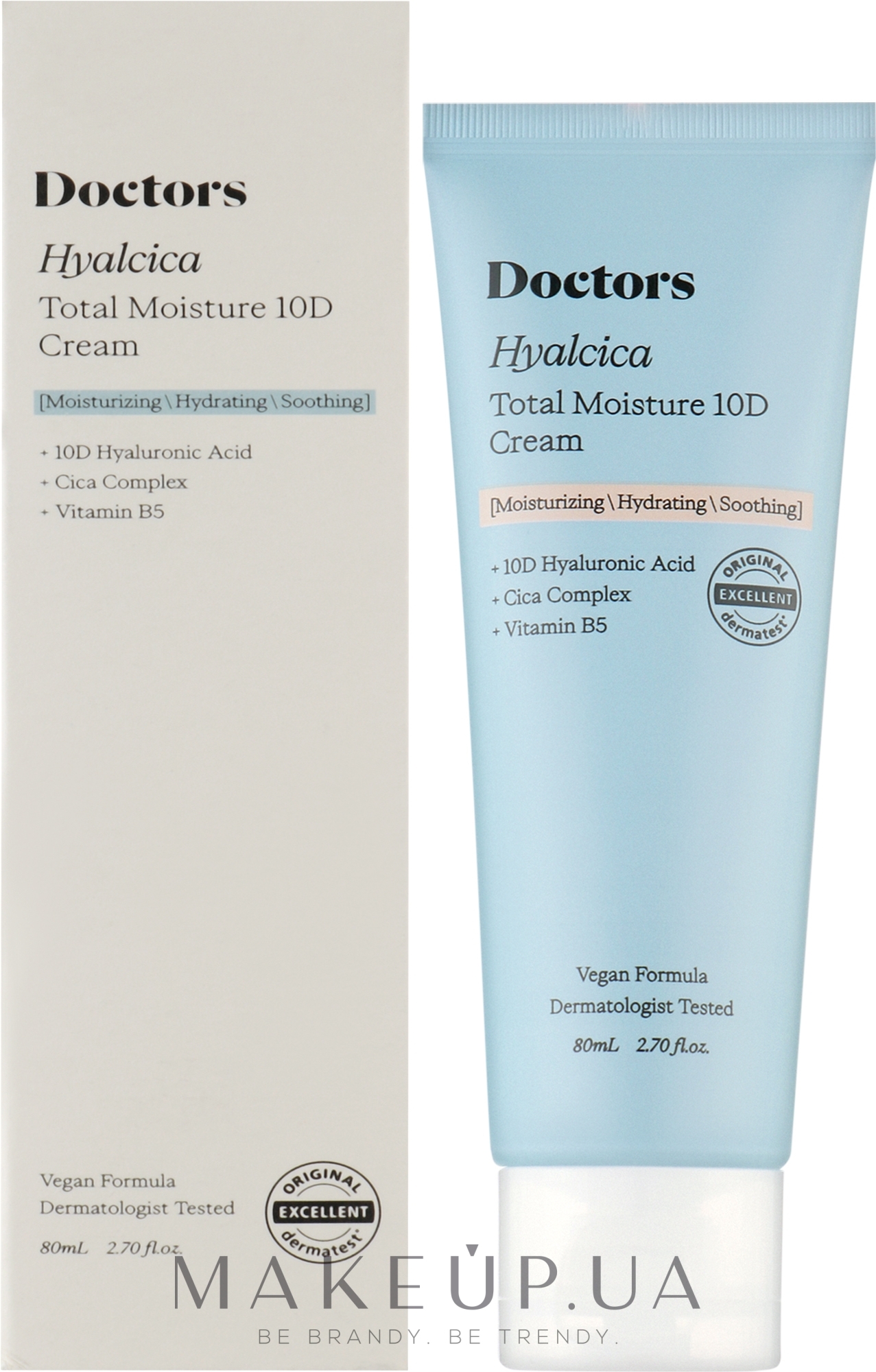 Увлажняющий крем з 10 формами гиалуроновой кислоты и центеллой - Doctors Hyalcica Total Moisture 10 D Cream — фото 80ml