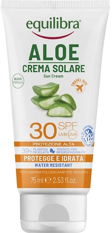 Солнцезащитный крем - Equilibra Aloe Sun Cream SPF30
