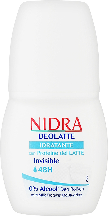 Дезодорант роликовий зволожувальний з молочними протеїнами - Nidra Deolatte Idratante 48H Deo Roll-on — фото N1