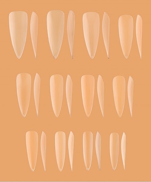 Верхні форми для моделювання нігтів "Extra Long Stiletto", 240 шт. - Kodi Professional Plastic Tips For Nail Extensions — фото N2