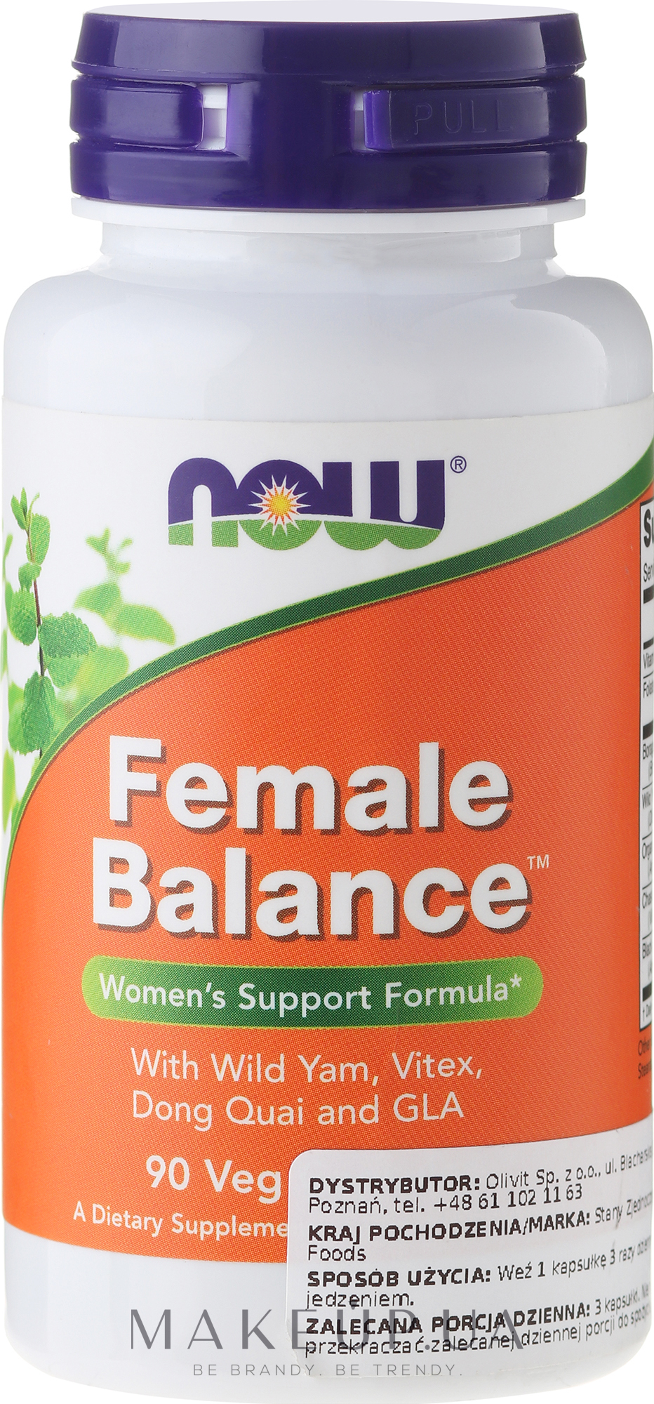 Сбалансированный комплекс в капсулах для женщин - Now Foods Female Balance — фото 90шт