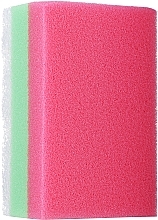 Прямокутна губка для ванни, зелено-рожева - Ewimark — фото N2