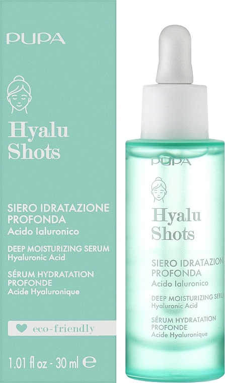 Зволожувальна сироватка для обличчя з гіалуроновою кислотою - Pupa Hyalu Shots Deep Hydration Serum — фото N2