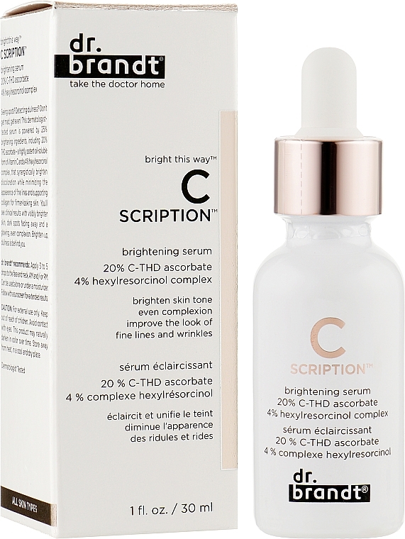 УЦЕНКА Осветляющая сыворотка для лица - Dr. Brandt Bright This Way C Scription Brightening Serum * — фото N2