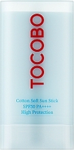 Духи, Парфюмерия, косметика Солнцезащитный крем в стике - Tocobo Cotton Soft Sun Stick SPF50+ PA++++
