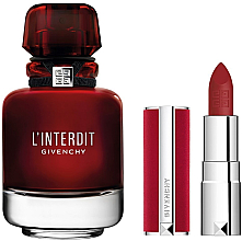 Givenchy L'Interdit Rouge - Набор (edp/50ml + lipstick/1,5g) — фото N2
