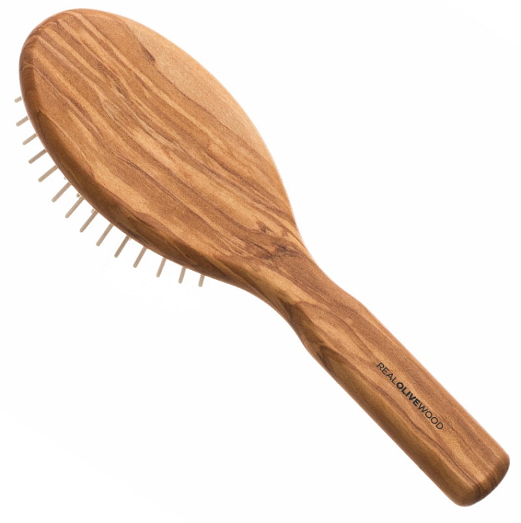 Антистатическая щетка для волос из оливкового дерева - Hydrea London Olive Wood Anti-Static Hair Brush — фото N2