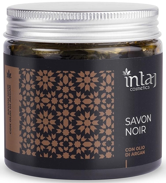 Чорне мило "Арганова олія" - Intaj Cosmetics Savon Noir With Argan Oil — фото N1