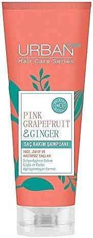 Шампунь для волос с розовым грейпфрутом и имбирем - Urban Pure Pink Grapefruit & Ginger Shampoo — фото N1