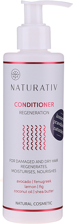 Кондиционер для волос "Восстановление" - Naturativ Regeneration Conditioner — фото N1