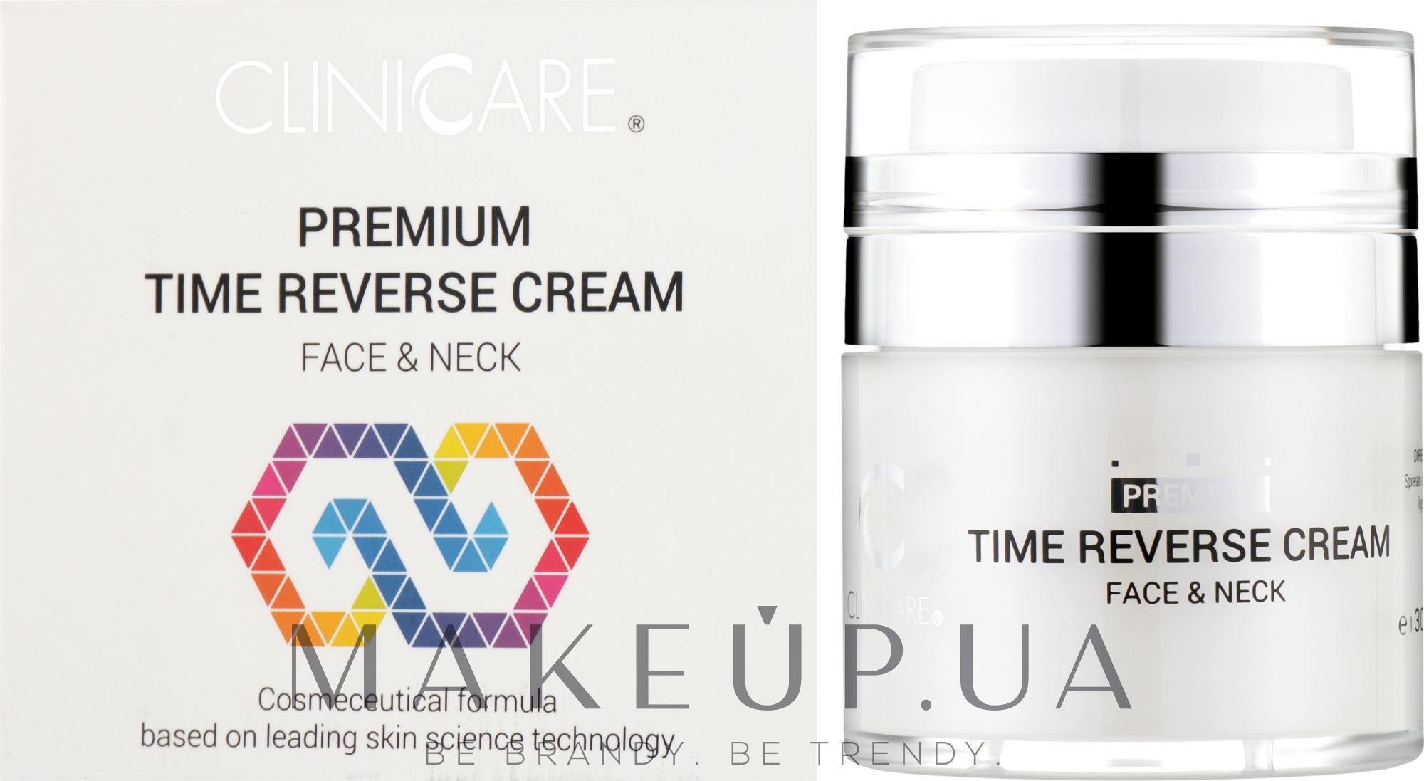 Антивіковий преміумкрем для обличчя та шиї - ClinicCare Premium Time Reverse Cream — фото 30ml