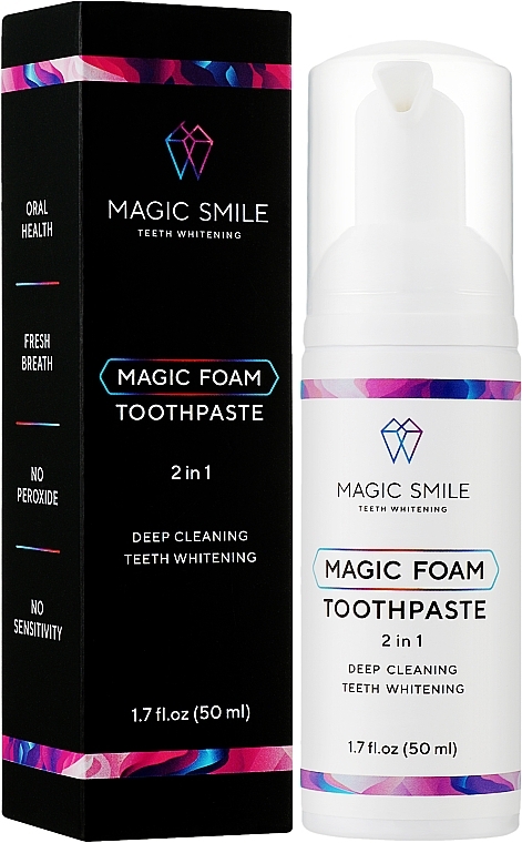 Зубная паста-пена для отбеливания зубов - Magic Smile Teeth Whitening Foam Toothpaste — фото N2