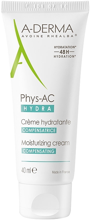 Відновлювальний крем для проблемної шкіри обличчя - A-Derma Phys-AC Hydra Compensating Cream — фото N1
