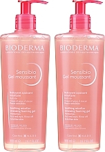 Набір - Bioderma Sensibio Mild Cleansing Foaming Gel (2 x cl/gel/500ml) — фото N2