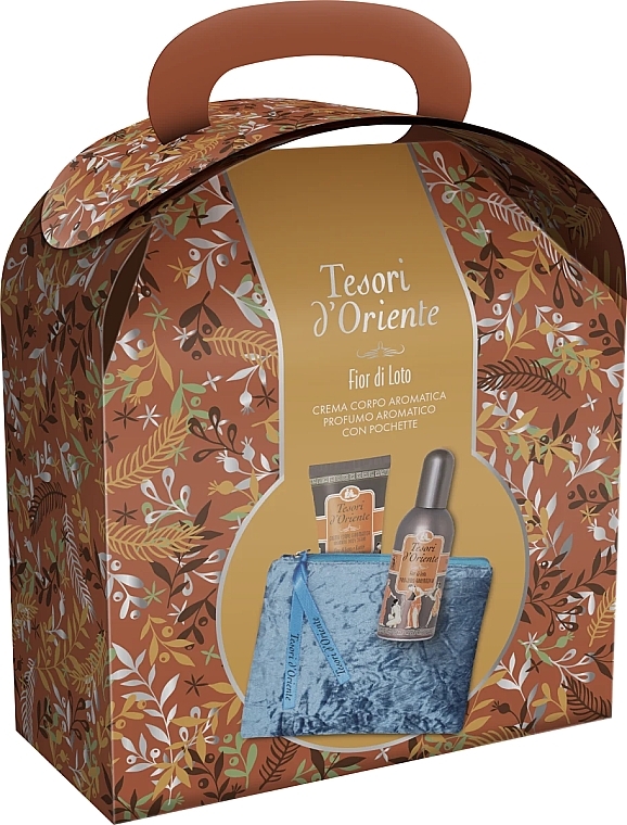 Tesori D`Oriente Set, Fior Di Loto - Набір (edp/100ml + b/cr/75ml + bag/1pc) — фото N1