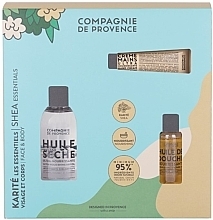 Парфумерія, косметика Набір - Compagnie De Provence Shea Essential Set (dry/oil/100ml + sh/oil/30ml + h/cr/30ml)