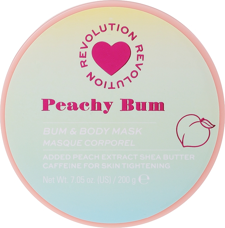 Маска для шкіри сідниць - I Heart Revolution Peachy Bum Body Mask — фото N1