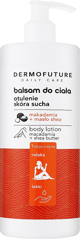 Лосьйон для тіла з олією макадамії й маслом ши для сухої шкіри - Dermofuture Daily Care Body Lotion Macadamia + Shea Butter — фото N1