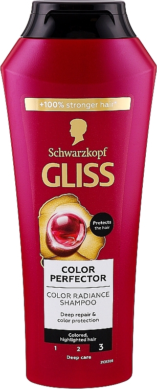 УЦІНКА Шампунь для фарбованого і освітленого волосся - Gliss Color Perfector Repair & Protect Shampoo * — фото N1