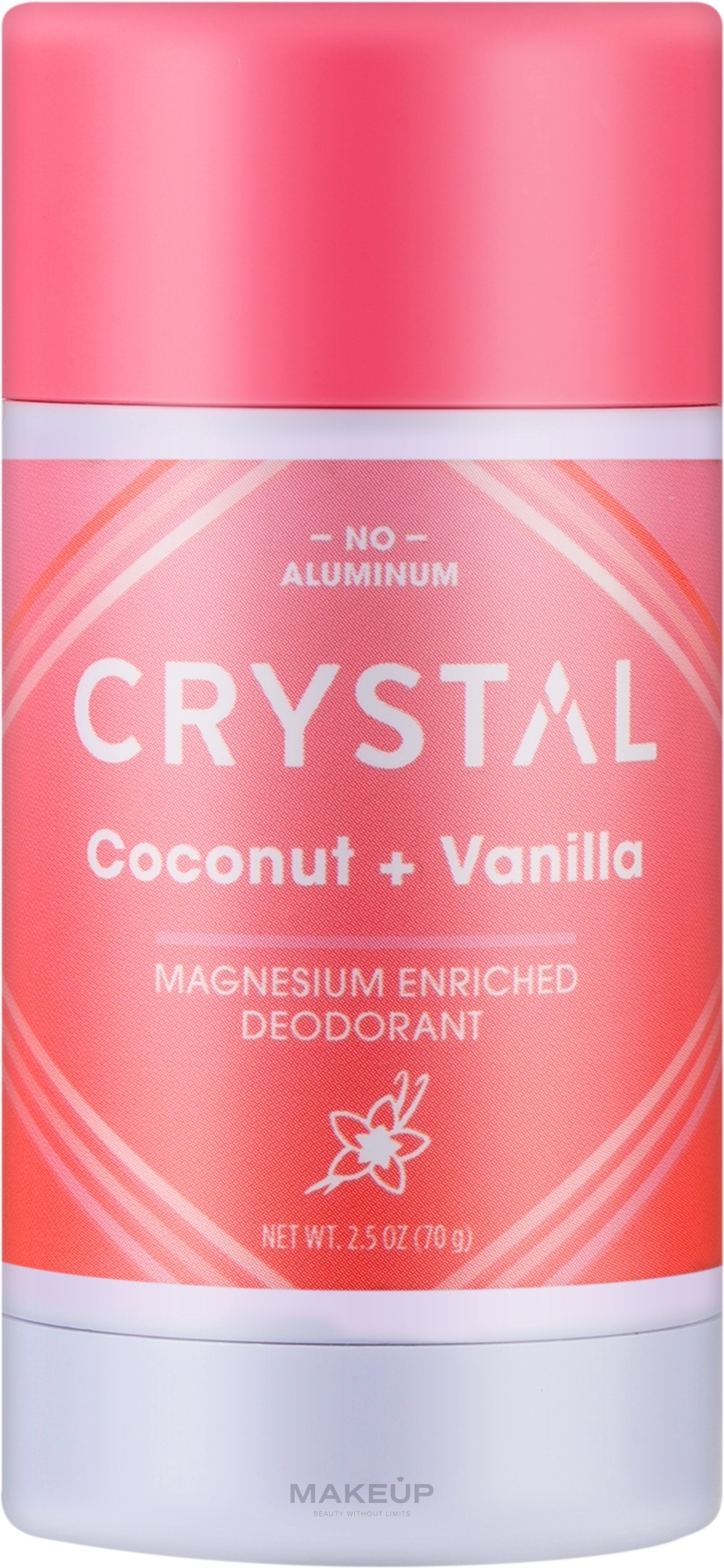 Дезодорант, обогащенный магнием "Кокос и ваниль" - Crystal Magnesium Enriched Deodorant Coconut + Vanilla — фото 70g