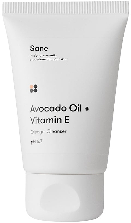 Гидрофильное масло для лица - Sane Avocado Oil + Vitamin E Oleogel Cleanser