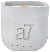 Ароматическая соевая свеча, серая - A7 Candles Amber&Sage — фото N1