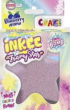 Бомбочка для ванни "Зірка", фіолетова - Craze Inkee Foamy Star Bath Bomb — фото N2