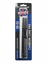 Расческа, 190 мм - Ronney Professional Carbon Comb Line 080 — фото N1