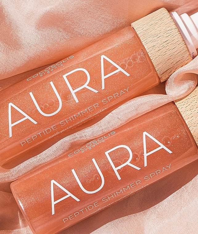 Мерехтливий спрей із пептидами для обличчя, тіла та волосся - Cocosolis Aura Peptide Shimmer Spray — фото N2