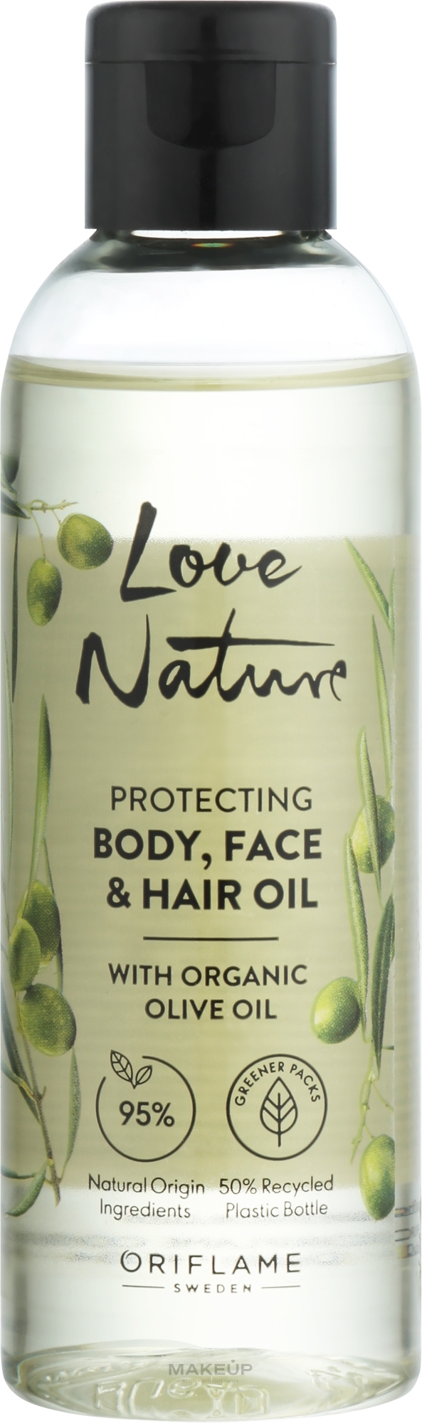 Захисна олія для тіла, обличчя та волосся з органічною оливою - Oriflame Love Nature Protecing Body Face And Hair Oil — фото 100ml