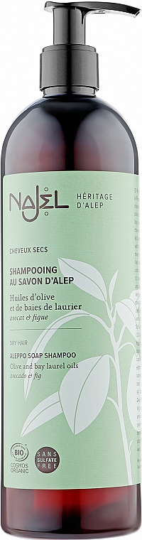 Шампунь на основі алеппського мила 2в1 для сухого волосся - Najel Aleppo Soap Shampoo