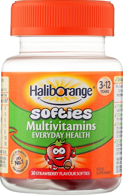 Мультивитамины для детей, клубника - Haliborange Kids Multivitamin Strawberry — фото N1