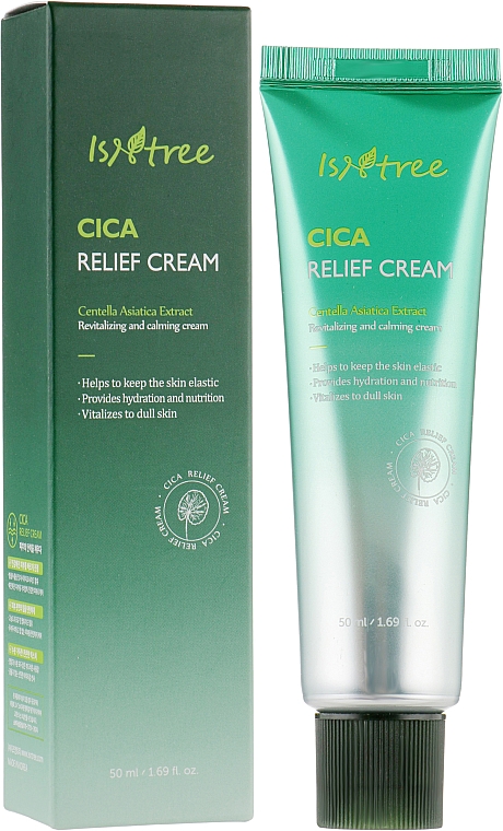 Омолоджувальний крем для обличчя - IsNtree Cica Relief Cream — фото N1