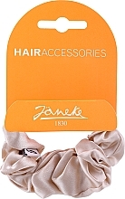 Резинка для волосся тканинна CM7000, бежева - Janeke Elastic Scrunchie — фото N1