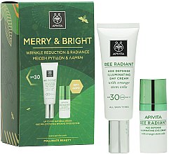 Парфумерія, косметика Набір - Apivita Merry & Bright Set Bee Radiant SPF30 (f/cr/40ml + eye/cr/15ml)