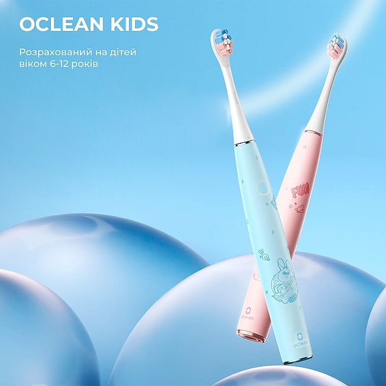 Електрична зубна щітка Oclean Kids Blue, 2 насадки - Oclean Kids Electric Toothbrush Blue — фото N4