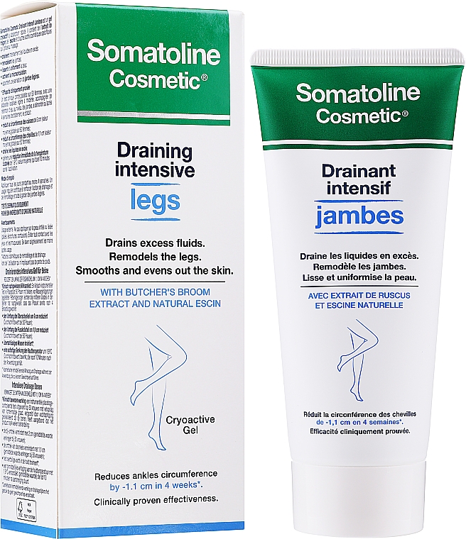 Гель для ног с охлаждающим эффектом - Somatoline Cosmetic Slimming Draining Legs — фото N2
