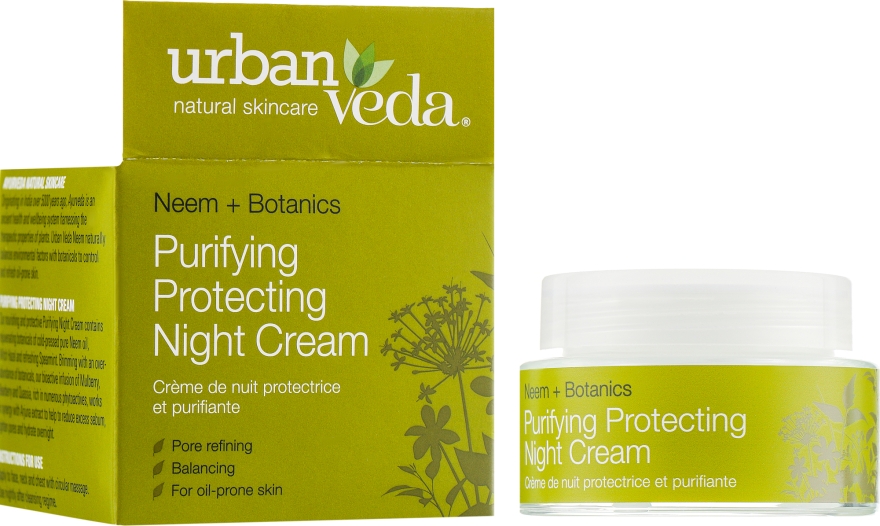 Ночной очищающий крем - Urban Veda Botanics Purifying Protecting Night Cream