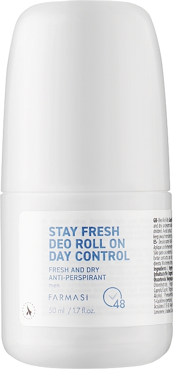 Роликовый дезодорант-антиперспирант для мужчин - Farmasi Stay Fresh Men Deo Roll-on Day Control — фото N1