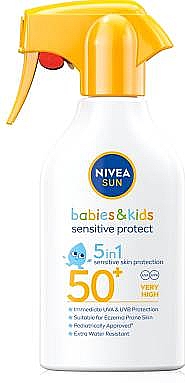 Сонцезахисний спрей для дітей і немовлят - NIVEA Sun Babies & Kids Sensitive Protect Spray SPF 50+ — фото N1